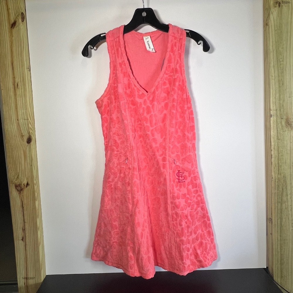 Lusso St. Louis Cardinals Women's Cheetah V-Neck Racerback Dress